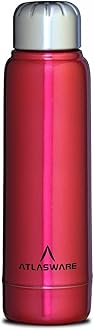 AtlaswareStainless Steel Vacuum Bottle, 220 Ml - Red