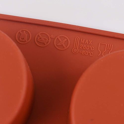 Miniatura 4 de Newk Molde cilíndrico de silicona, 3 paquetes de moldes cilíndricos redondos de 6 cavidades de 2 pulgadas para cupcakes, moldes de jabón hechos a