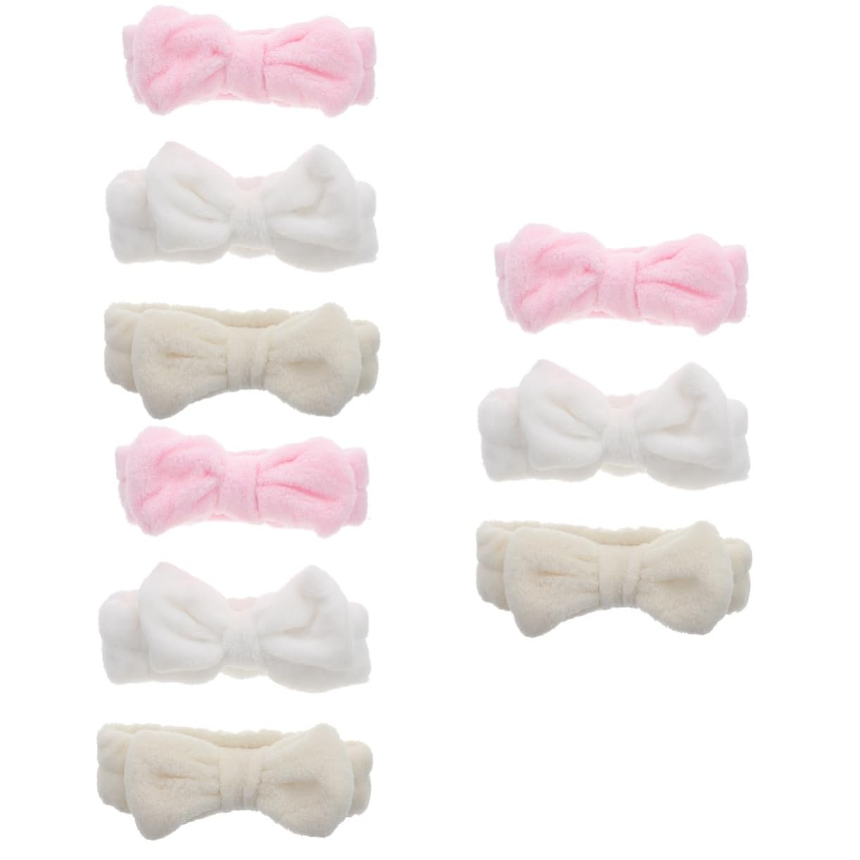 Ipetboom 9pezzi Fasce Per Fleece Elastici Per Makeup Spa e Rosa Accessori Cosmetici Per e Ragazze