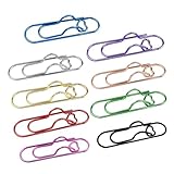 SYEYCW 9 Piezas Soportes de Bolígrafo de Metal Colorido, Clips de Oficina Portátiles, Multifuncional Clips de Corazón para Bolígrafos, para Cuadernos, Diarios, Planificadores, 9 Colores