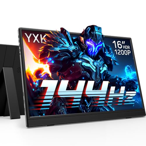 Image of Yxk Portable Monitor 16 inch 1200P 144Hz IPS HDR Ultra-Slim Gaming Monitor