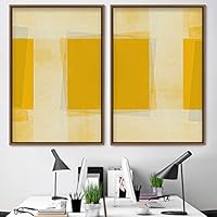 2 Piece Framed Canvas Wall Art Solid Structures Canvas Prints Home Artwork Decoration for Living Room,Bedroom - 16