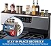 Hydream Stove Top for Silicone Shelf,30 Inch Magnetic Shelf Over the Stove Spice Rack,Kitchen Organizer Magnet Above Stovetop Back of Flat Storage Suctioned-Black