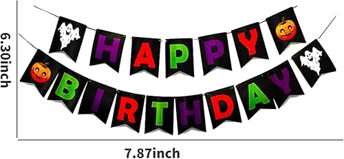 Miniatura 2 de 2 cortinas de fondo de flecos de papel de aluminio plateado y 1 juego de pancarta de cumpleaños de Halloween, cortinas de fondo de serpentina,