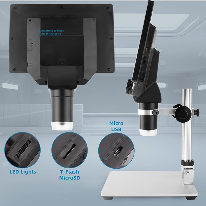 Microscopio digital de laboratorio para reparar circuitos electrónicos y examinar muestras 7