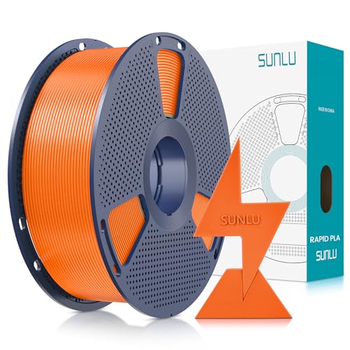 SUNLU High Speed PLA Filament 1.75mm Up to 600mm/s Fast Printing 3D Printer Hyper Filament High Flow Speedy Neatly Wound Rapid HS-PLA Dimensional Accuracy +/- 0.02mm 1KG Sunny Orange