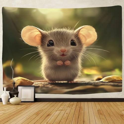 Couverture murale imprimée rat 3D pour transformer un salon terne - 2