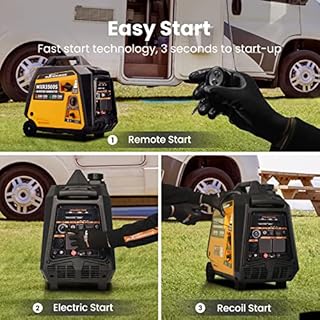 maXpeedingrods 3500W Petrol Inverter Generator Dual Fuel 4-Stroke Electric Start Generator for Camping, RV Travel, Home, or Jobsites