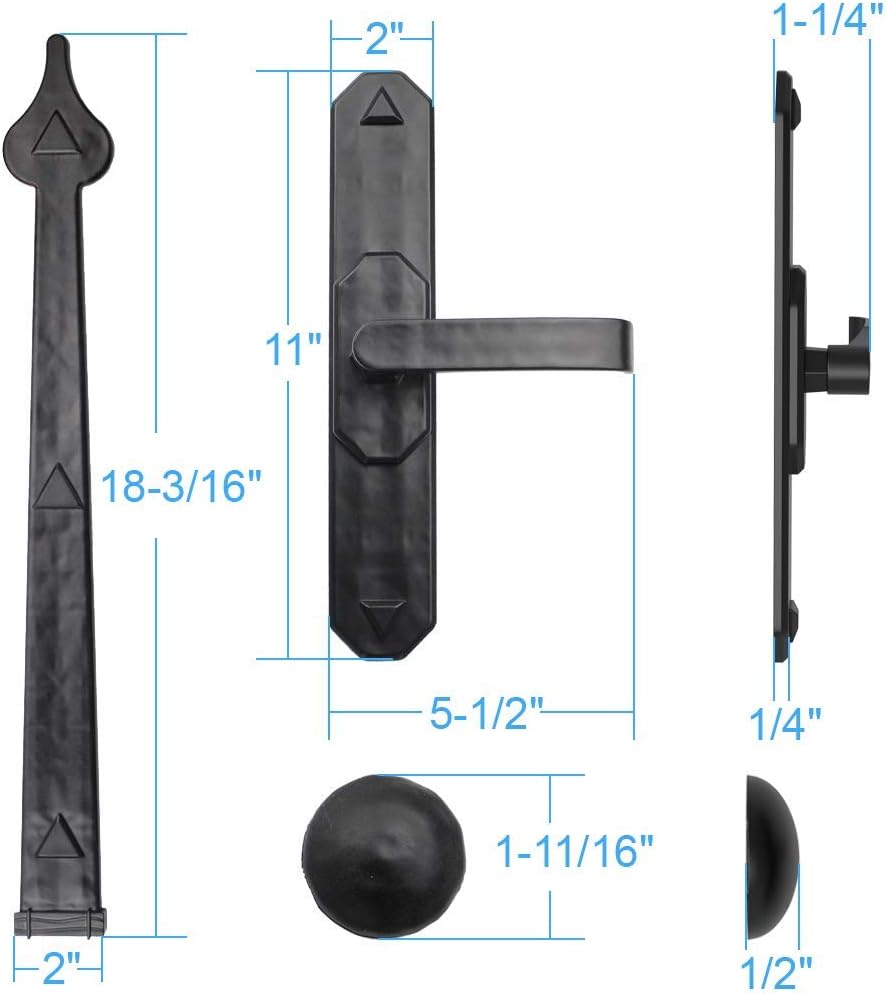 Gеt Pорulаr оƒƒеr ZEKOO Magnetic Decorative Garage Door Hinges Faux Gate Handles Hardware Kit 12 PCS with 20 Clavos