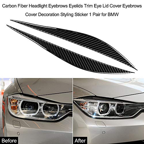 Tickas Capa de Farol de Fibra de Carbono para Sobrancelhas Decoração Estilo Adesivo 1 Par Para BMW F