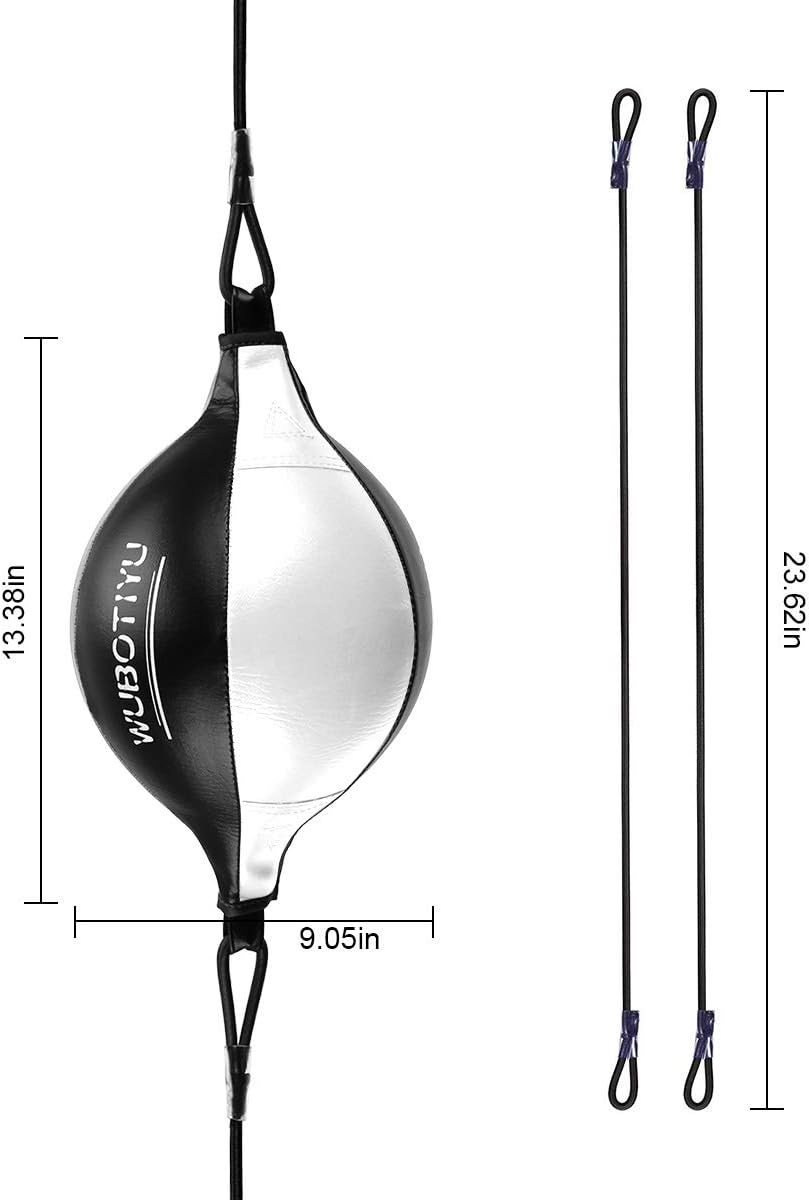 VAlinks Speed Bag Boxing Ball Double End Speed Bag PU Leather Punch Ball Striking Bag Kits for Boxing MMA Training Muay Thai Fitness or Fighting Sport