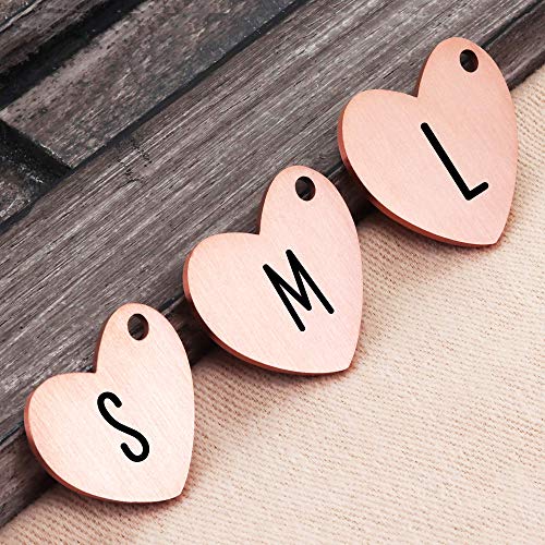 Ultra Joys Dog Id Tag, Custom Dog Tag, Personalized Dog Tag, Dog Tag, Pet Id Tag, Dog Tag For Dogs, Brushed Stainless Steel Heart Dog Tag Rose Gold Large #TOP6