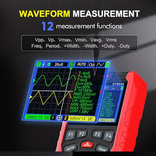 Oscilloscope multimètre combiné portable pour acquisition de milliers de données de test - 7