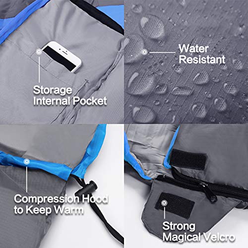Sac de couchage enveloppe imperméable chaud couchage extérieur randonnée 3 saisons - 6