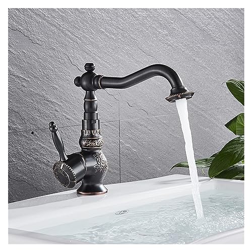 Grifo antiguo de latón para baño que evita salpicaduras en lavabos 8