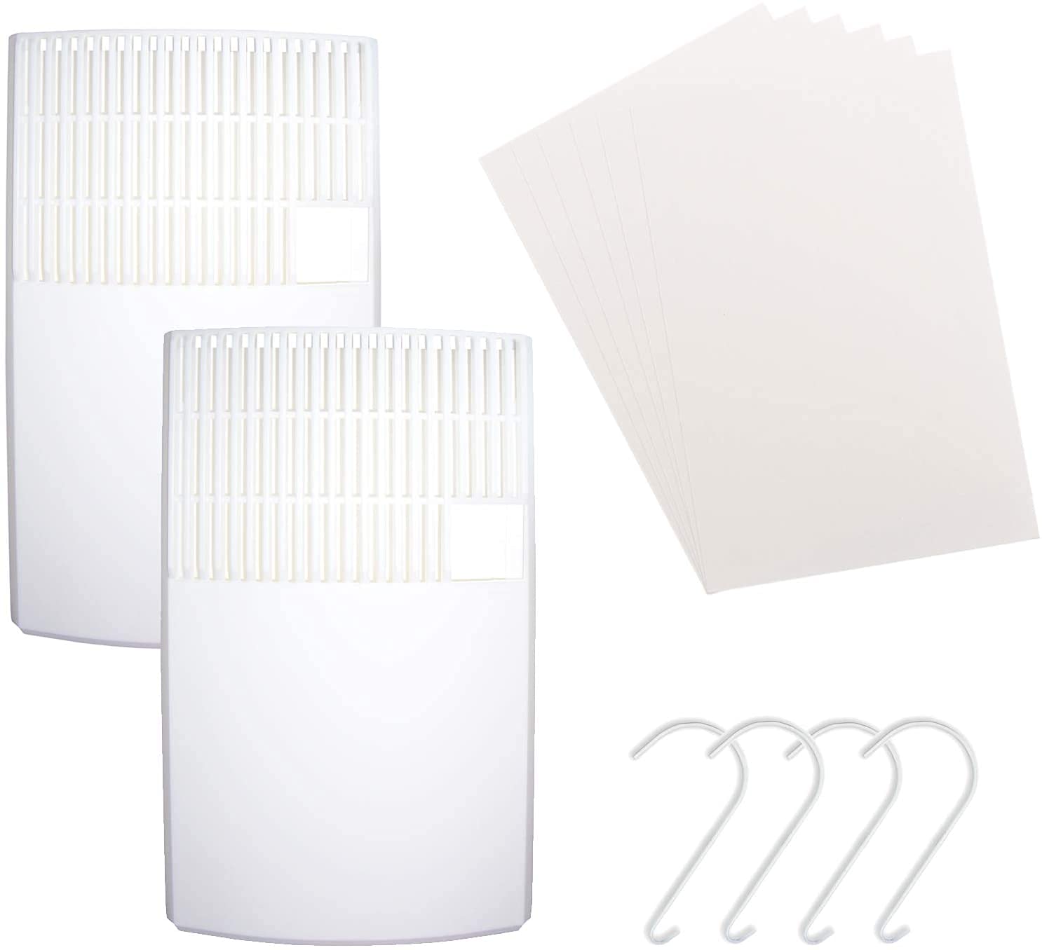 Image secondaire de A1648 Lot de 2 humidificateurs d'air à fixer au radiateur + 8 inserts en non-tissé spéciaux pour pièces jusqu'à 15 m²