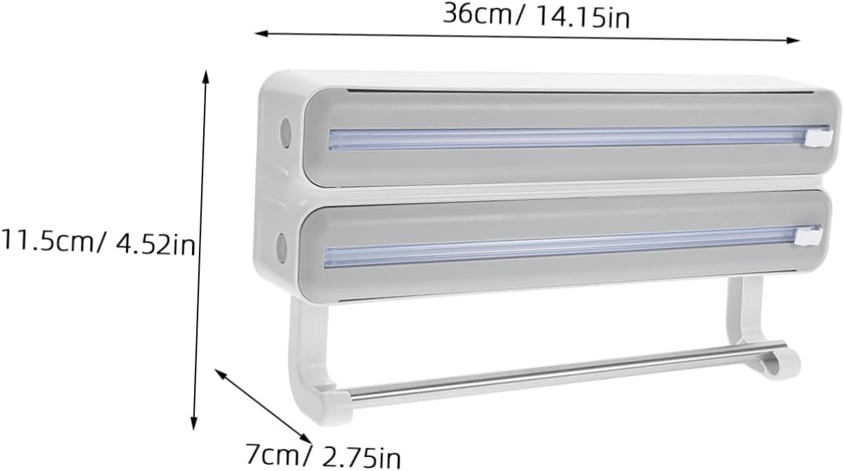 Ciieeo Foil Dispenser Cutter Paper Towel Storage Wrapping Paper Holder Aluminum Foil Organizer Easy Access Modern