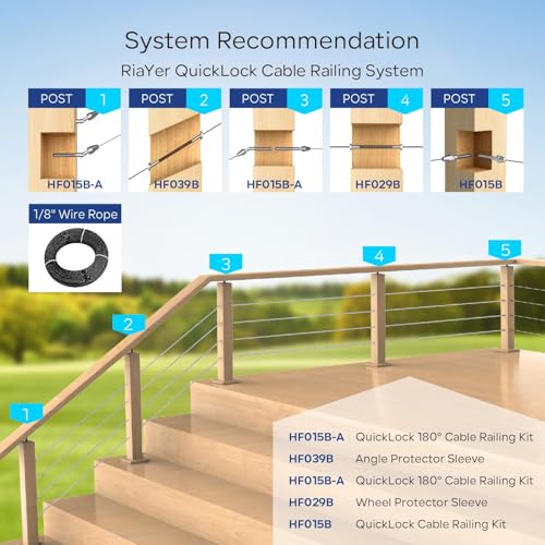 Solución para postes de madera con barandillas de cable de acero inoxidable 6