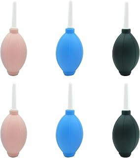 6 Piezas Soplador Limpio, Perilla Soplador Aire, Juego Limpieza Cámara, 3 Colores, para Limpiar Cámaras, Slrs, Lentes, Coches, Teclados y Otros Instrumentos