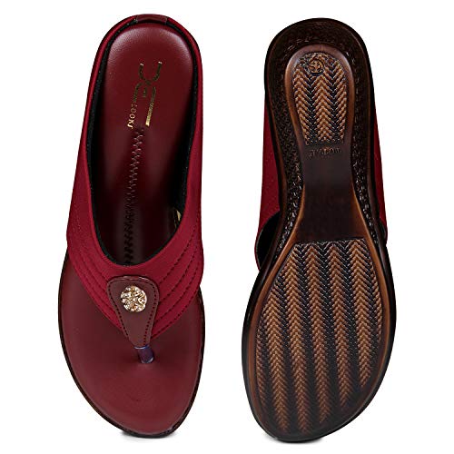Image of XE Looks Women's Synthetic Leather Comfortable Slip Heels