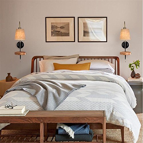 Wall Light with Switch Modern Bedside Minimalist Wood Wall Lamp Receptacle Panel Design with USB Charging Interface for Bedroom Living Room Aisle(Wood Color) steampunk buy now online