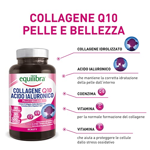 equilibra - Equilibra Collagene Q10 Acido Ialuronico, 90 compresse Vitamine 99 g unisex - 2