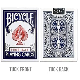 Bicycle Rider Back Standard Index Playing Cards, 12 Pack Bulk Set, Classic Poker Size Decks of Cards for Poker, Blackjack, Rummy, and Family Card Games, Red & Blue Backs