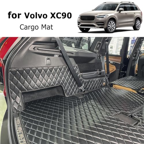 7DEEKEI Kofferraumwanne kompatibel mit Volvo XC90 2016–2024 (7-Sitzer) Kofferraummatte Kofferraumabdeckung