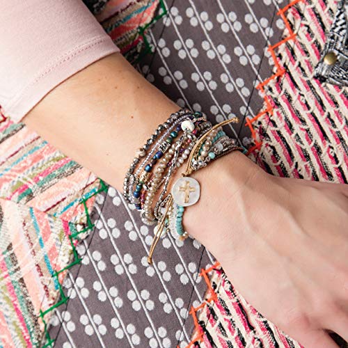 Demdaco Turquoise Your Journey Women's One Size Zinc Alloy Fashion Prayer Bracelet #TOP3