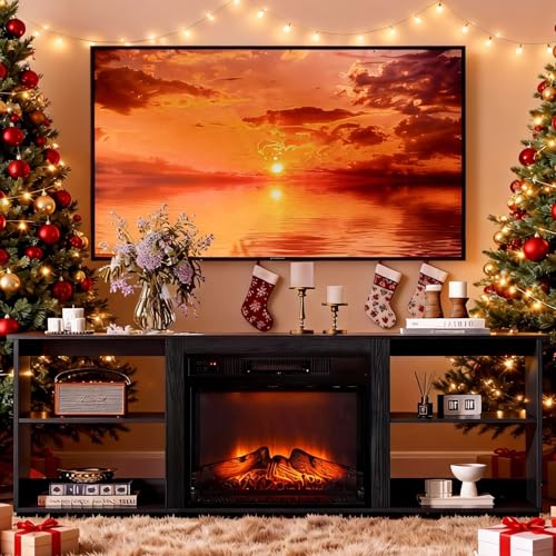 Bonnlo Electric Fireplace TV Stand for TVs up to 70",