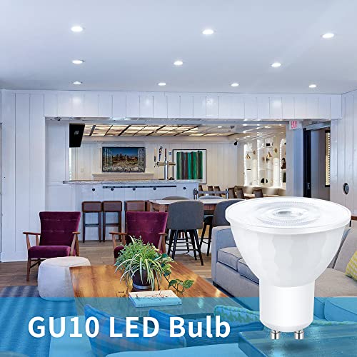 Elinkume Gu10 Led Bulbs, Cold White 6000K, 6W 720Lm, 60W Halogen Spotlight Bulb Equivalent, Energy Saving Gu10 Led Light Bulbs, 38°Beam Angle, Non Dimmable, Pack Of 10 #TOP5