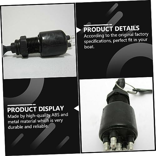 Llave de Encendido Marina con Interruptor de Arranque y Cordón de Seguridad para Barcos 5
