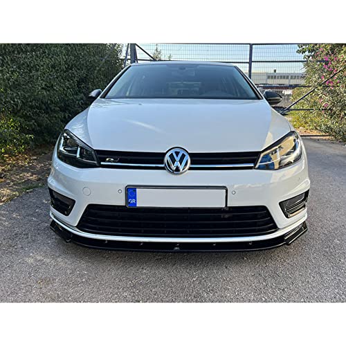 Motordrome Front spoiler compatible with Volkswagen Golf VII R / R-Line 2012-2017 (ABS Glossy black)