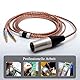 Monosaudio High End Kopfhörer Upgrade Kabel 4pin XLR Stecker to (Dual) 3.5mm PTFE Isolierung 1,5m HiFi Audio Ersatzkabel mit 16Adern Twist OCC Kupfer Leiter für HE4XX/HE-400i/HE560/HE-350/HE1000