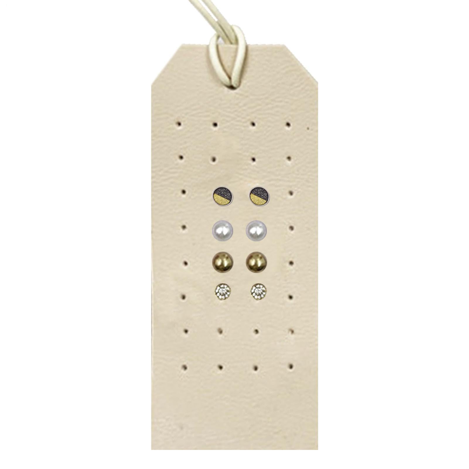 Beige Stud Earring Holder Organizer - 32 Earring Display Boards For Earring Organizer,Earrings Ear Studs Jewelry Show Display Showcase
