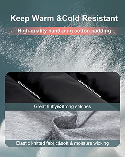 CREATMO US Women's Warm Vest Outerwear Thick Padded Puffer Sleeveless Vest With Detachable Hood4