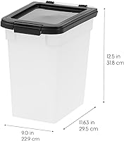 Vista 2 de IRIS Recipiente hermético de almacenamiento de alimentos para perros, hasta 10 libras cada uno, paquete de 2, para perros, gatos, pájaros y otros