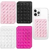 MUNZE Ventosa Per Cellulare, 8 Pezzi In Silicone Per Selfie Video Ricarica (2 Neri, 2 Bianchi, 2 Rosa Fucsia, 2 Rosa Chiaro)