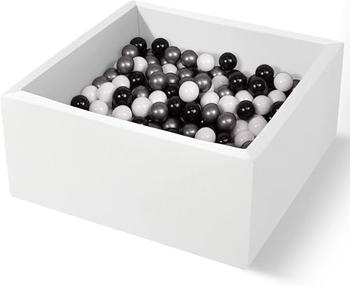 Miniatura 8 de TRENDBOX Piscina de bolas para niños, de espuma viscoelástica, para niños pequeños, bebés, pelotas no incluidas, color azul claro