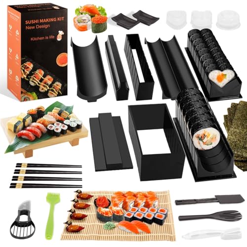 KIMIGO Kit para Hacer Sushi,Fabricante de Sushi,Juego de Herramientas de Sushi,Herramientas para Hacer Sushi,Set de Sushi,Sushi Maker DIY Juego Completo de Cocina Adecuado para Principiantes