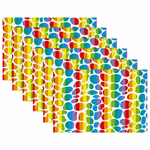 Set de table coloré léopard 30,5x45,7 cm résistant chaleur et lavable