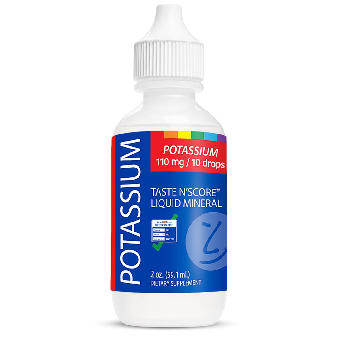 Taste N' Score Potassium Liquid Ionic Mineral Supplement; 100% Pure; 110 mg; 72 Servings Potassium Mineral