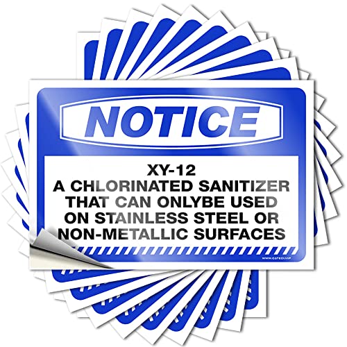 Prank Stickers Notice Xy-12 A Chlorinated Sanitizer That Can Only Stickers 10 Pcs Funny Sticker...