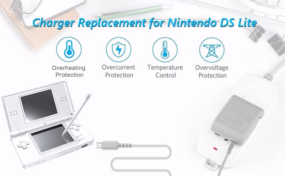 Miniatura 8 de Cargador 3DS, adaptador de CA compatible con Nintendo 3DSDSiDSi XL2DS2DS XLNuevo 3DS XL - Enchufe de pared para el hogar de 100-240V