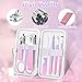 Aceoce Manicure Set Women Nail Clippers Professional Manicure Pedicure Kit Stainless Steel Nail Cutter Grooming Kit Personal Care Tool with Travel Case Gifts for Women Her Valentine's Day Mother's Day
