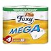 Foxy Mega | Carta igienica lunga durata | 4 rotoli | 500 strappi per rotolo | Carta 100% certificata PEFC™ | Decorata | Confezione 100% riciclabile