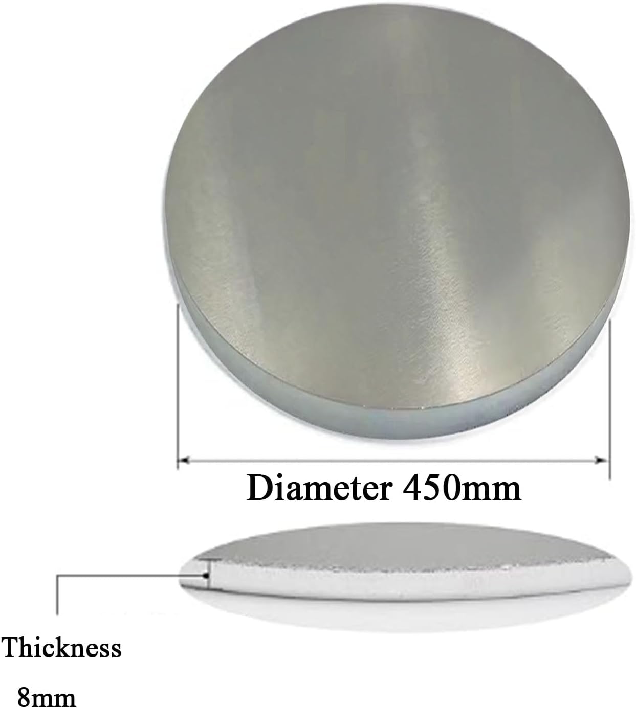Aluminum Disc,aluminium plate, 6061 Aluminum Round Sheet Plate Stamping Blanks for Metal, DIY, Thickness 8MM,Diameter 250mm*Thickness 8mm(Diameter 450mm*Thickness 8mm)