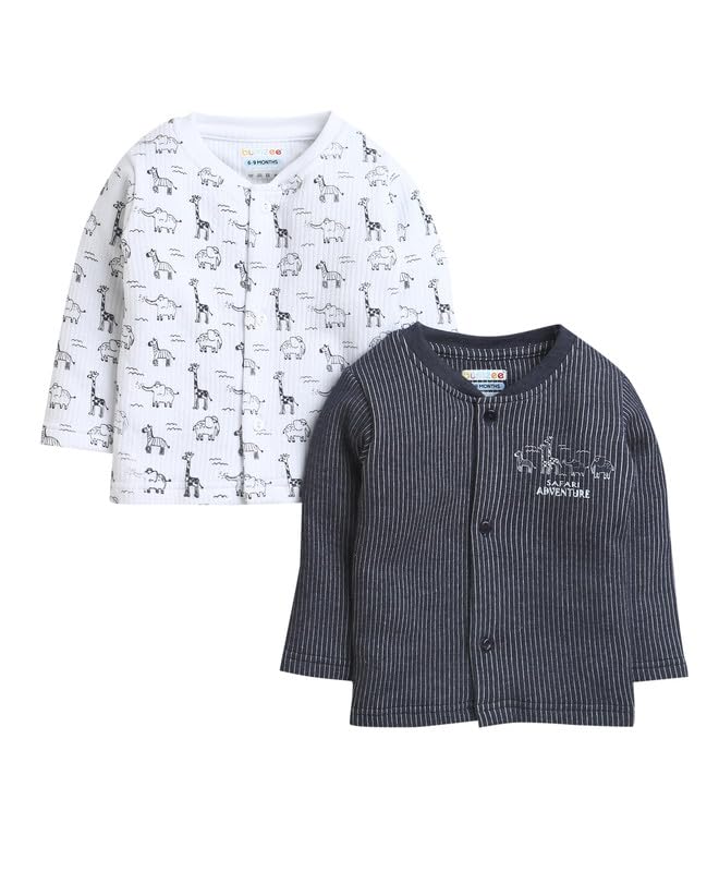 BUMZEE Boys Regular Fit Full Sleeves Round Neck Cotton Blend Thermal Jablas,Pack of 2-picture-19