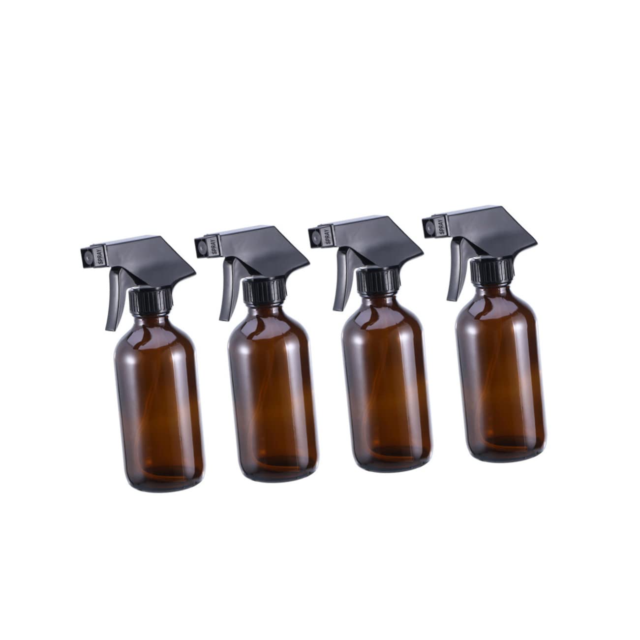 Healeved Braune Glas Sprühflaschen 250ml Nachfüllbar und Einfach zu Bedienen 4 Stück für Aromatherapie und Reinigungsprodukte