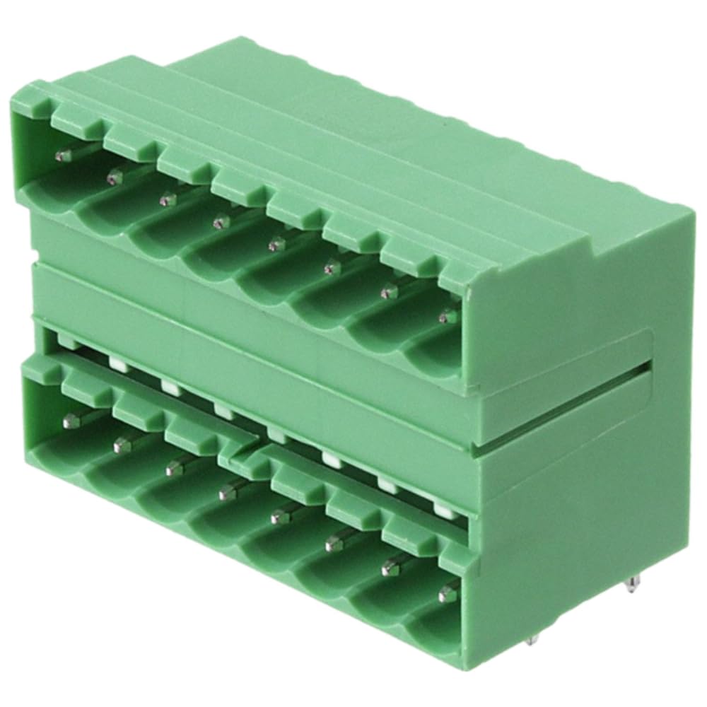 AVLIS-CO Pack of 2 1762431 Conn Shrouded Header (4/4 Sides) HDR 16 POS 5.08mm Solder RA Side Entry Thru-Hole, Bulk, RoHS